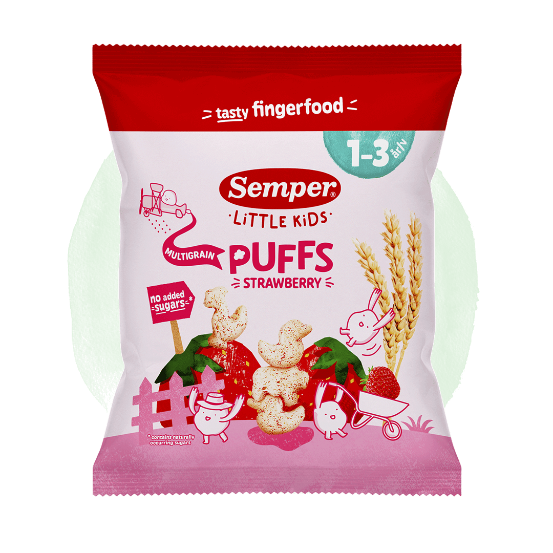 Eko Multigrain Puffs jordbær